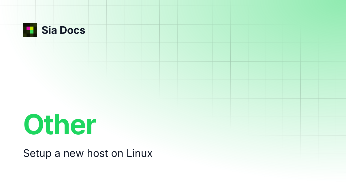 Other | Sia Docs